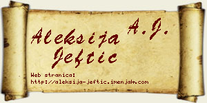 Aleksija Jeftić vizit kartica